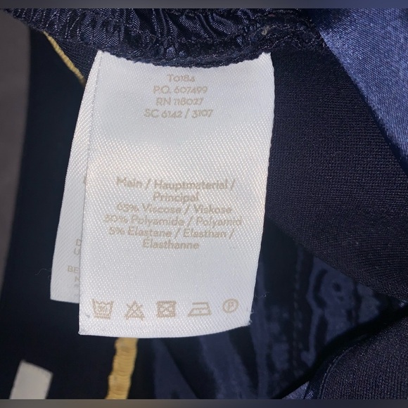 Boden Jersey Wide Leg High Rise Culottes Pants in Navy Blue 4 Petite - Picture 8 of 11